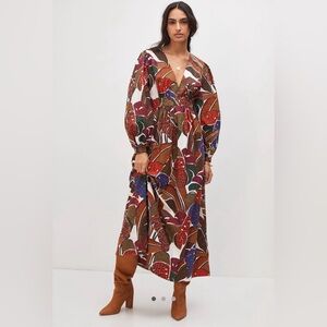 Farm Rio & Anthropologie Collab Deep V-Neck Maxi - Size 12